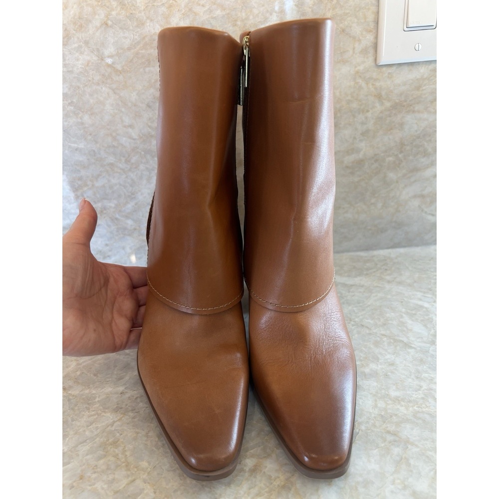 Vince Camuto Women's Alolison Mid-Calf Boot Caramel Brown Leather 7.5 - Picture 9 of 9